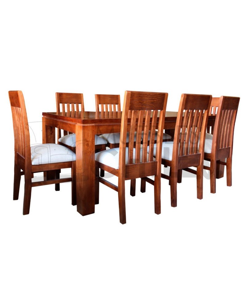 Comedor 8 Sillas 200x100 cm Madera – Muebles Chile