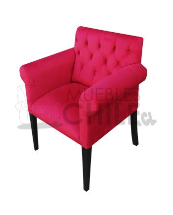Poltrona Capitone Felpa | Brazo redondo, estilo y confort