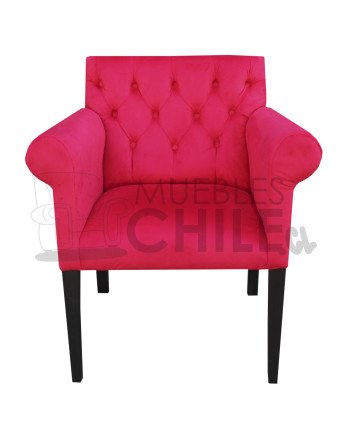 Poltrona Capitone Felpa | Brazo redondo, estilo y confort