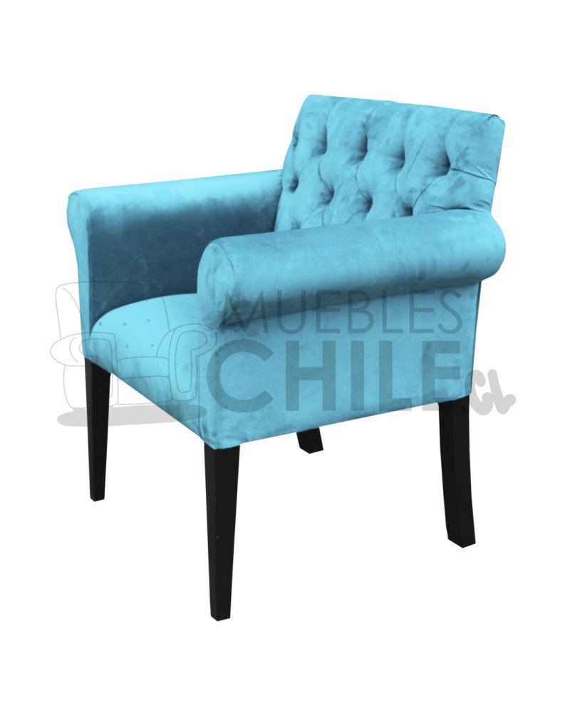 Poltrona Capitone Felpa | Brazo redondo, estilo y confort