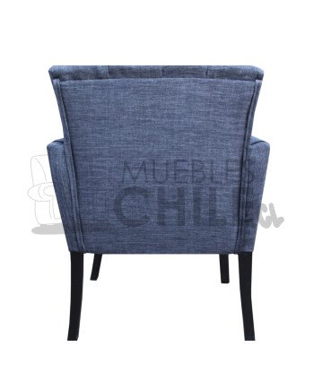 Poltrona Capitone Lino | Con brazos de madera maciza