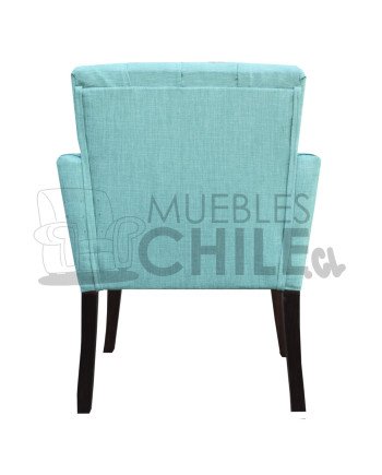Poltrona Capitone Lino | Con brazos de madera maciza