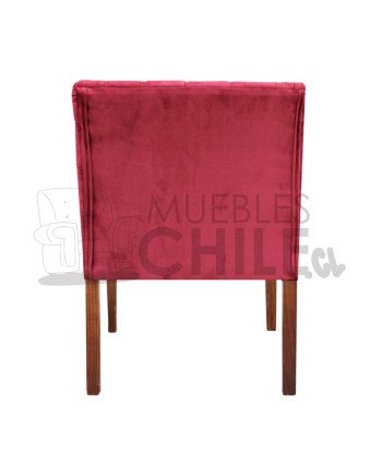Poltrona Capitone Felpa Brazo Cuadrado | Elegancia y confort