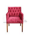 Poltrona Capitone Felpa Brazo Cuadrado | Elegancia y confort