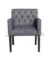 Poltrona Capitone lino Brazo Cuadrado | Elegancia y confort