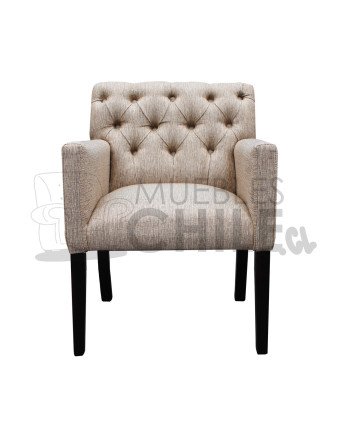 Poltrona Capitone lino Brazo Cuadrado | Elegancia y confort