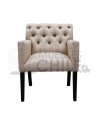 Poltrona Capitone lino Brazo Cuadrado | Elegancia y confort