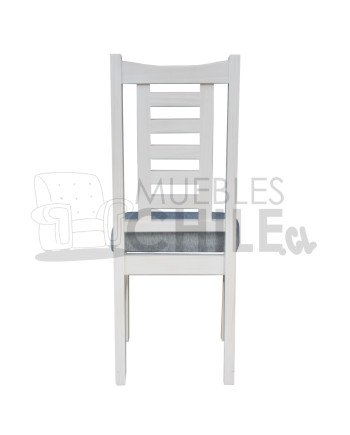 Silla Pucon Blanca X4 Tapiz Lino | MueblesChile.cl