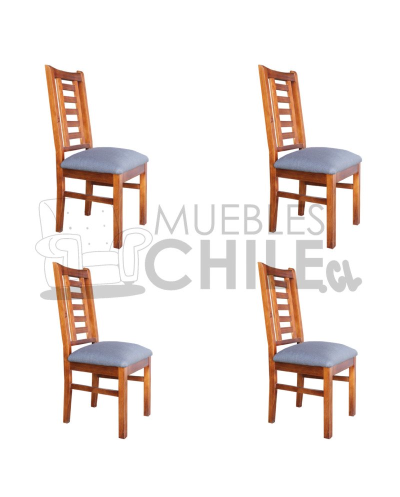 Silla Pucon Tapiz Lino X4 | MueblesChile.cl