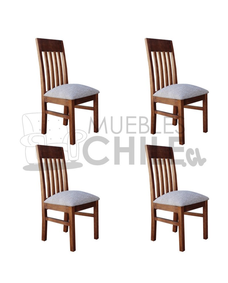 Silla Italia Tapiz Lino X4 | MueblesChile.cl
