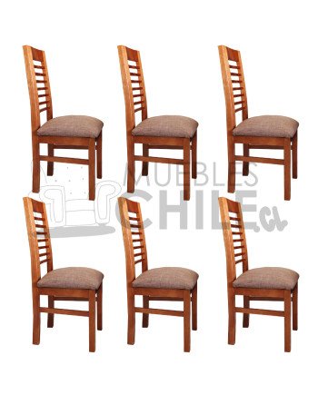 Silla Oporto Tapiz Lino X6 | MueblesChile.cl