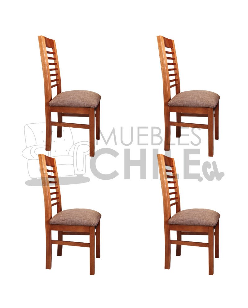 Silla Oporto Tapiz Lino X4 | MueblesChile.cl