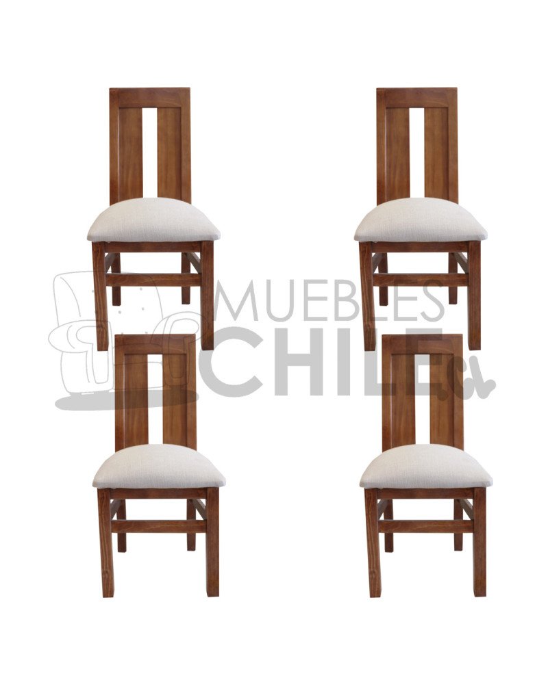 Silla Capital Tapiz Lino X4 | MueblesChile.cl
