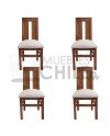 Silla Capital Tapiz Lino X4 | MueblesChile.cl