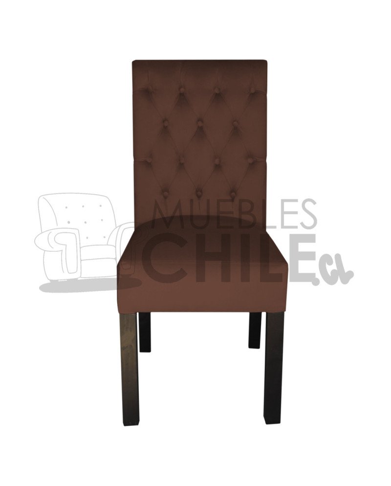 Silla Tapizada Capitoné Felpa X10 | MueblesChile.cl