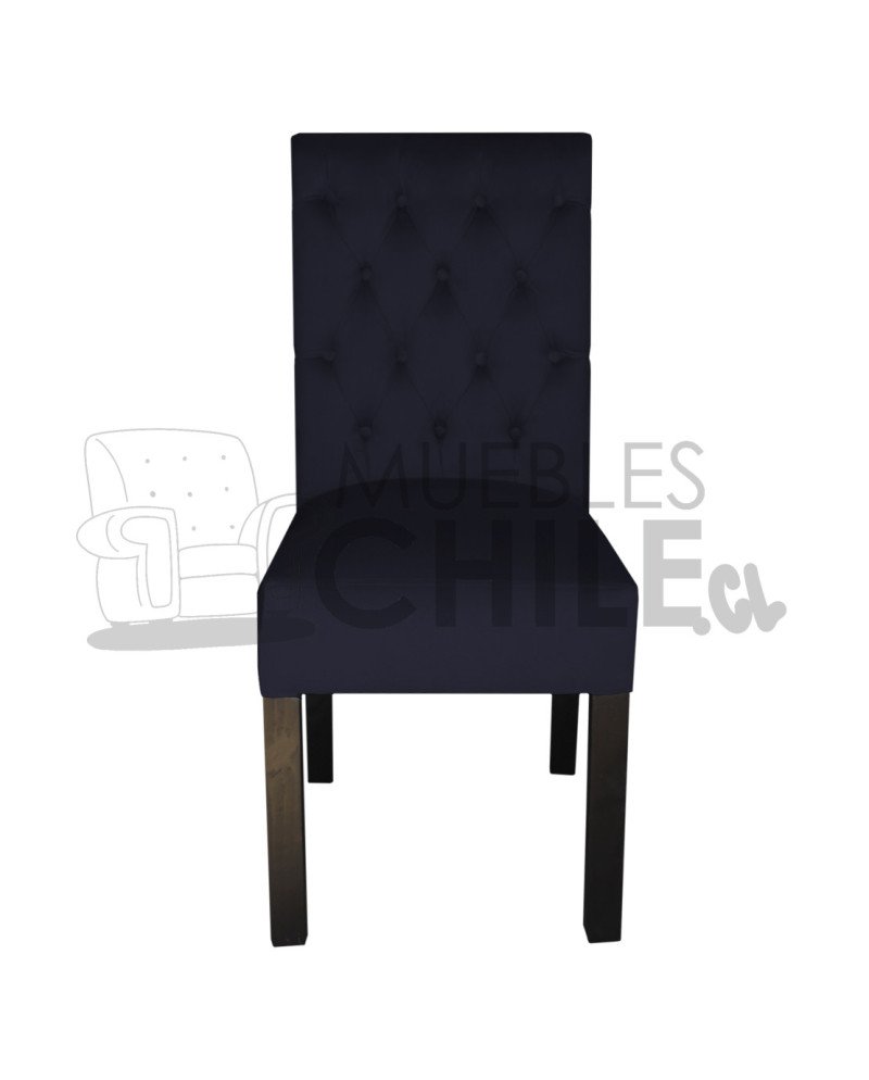 Silla Tapizada Capitoné Felpa X10 | MueblesChile.cl