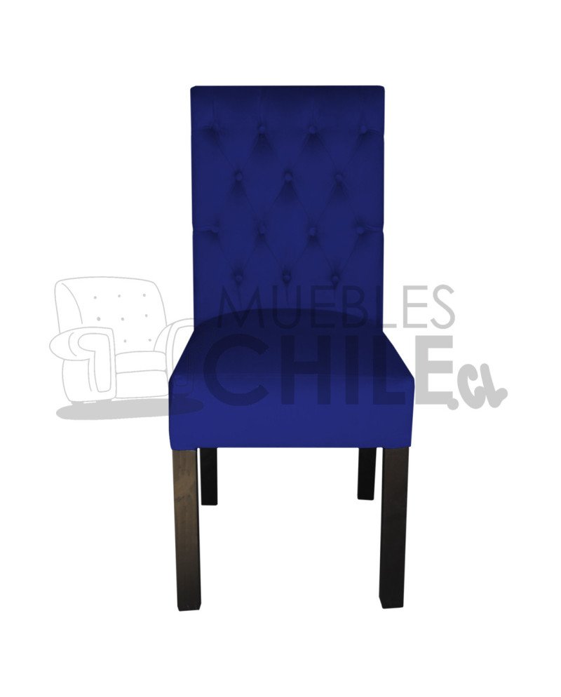 Silla Tapizada Capitoné Felpa X4 | MueblesChile.cl