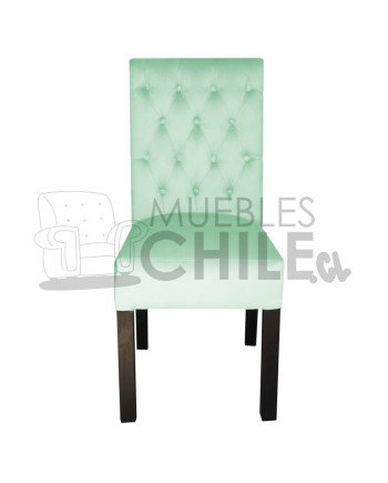 Silla Tapizada Capitoné Felpa X10 | MueblesChile.cl
