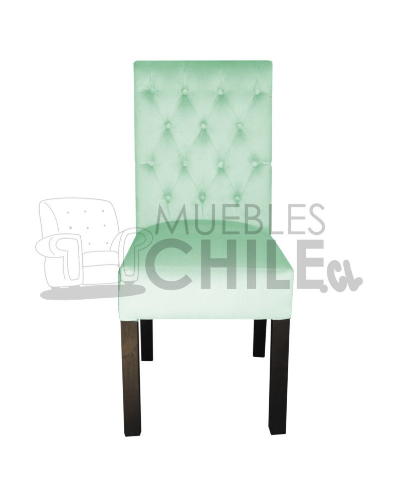 Silla Tapizada Capitoné Felpa X10 | MueblesChile.cl