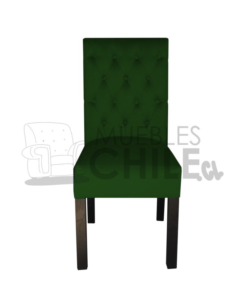 Silla Tapizada Capitoné Felpa X10 | MueblesChile.cl