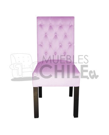 Silla Tapizada Capitoné Felpa X4 | MueblesChile.cl