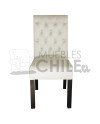 Silla Tapizada Capitoné Felpa X6 | MueblesChile.cl