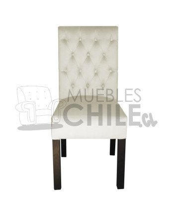 Silla Tapizada Capitoné Felpa X8 | MueblesChile.cl