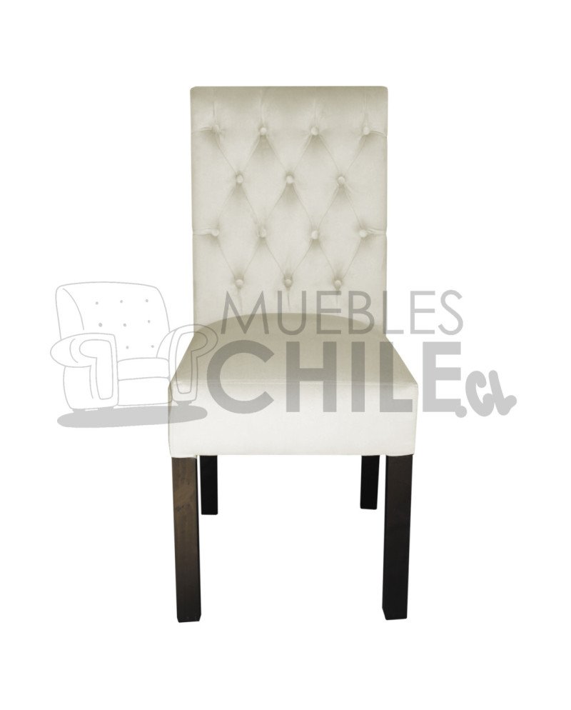 Silla Tapizada Capitoné Felpa X8 | MueblesChile.cl