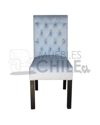 Silla Tapizada Capitoné Felpa X8 | MueblesChile.cl