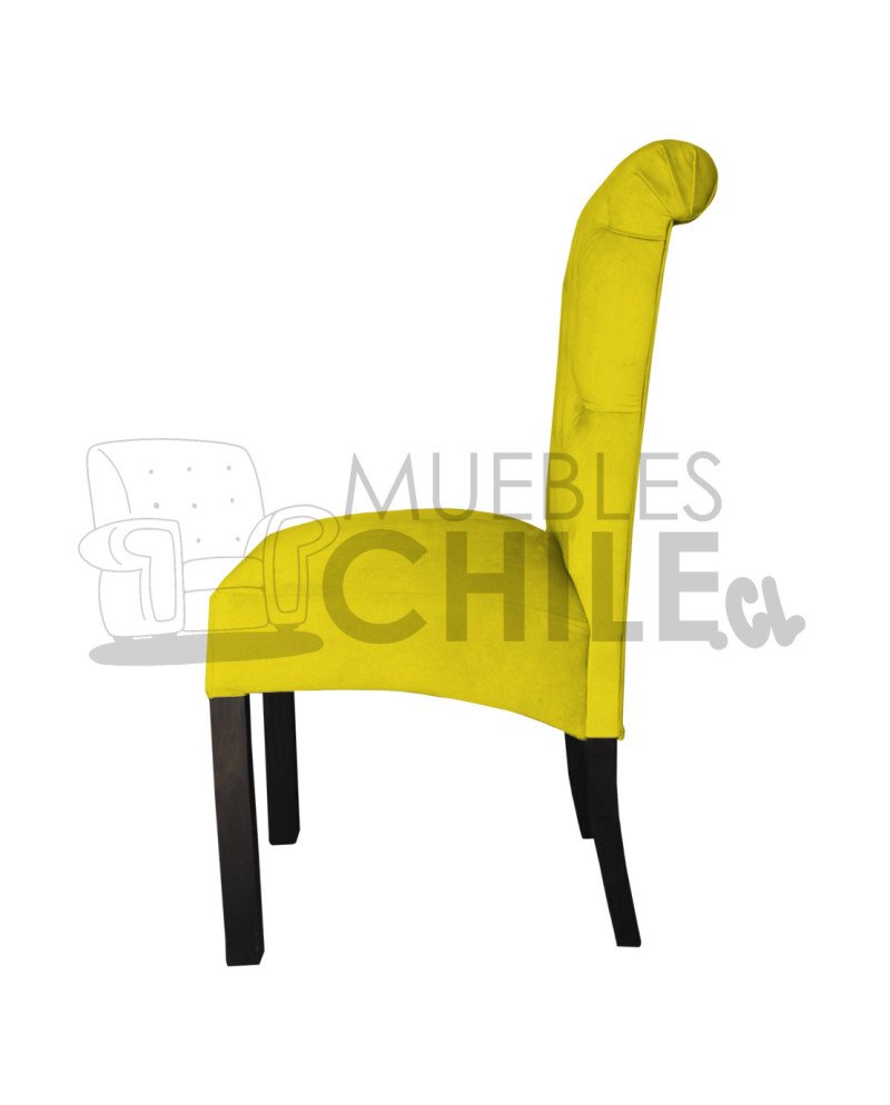Silla Tapizada Capitoné Felpa | MueblesChile.cl