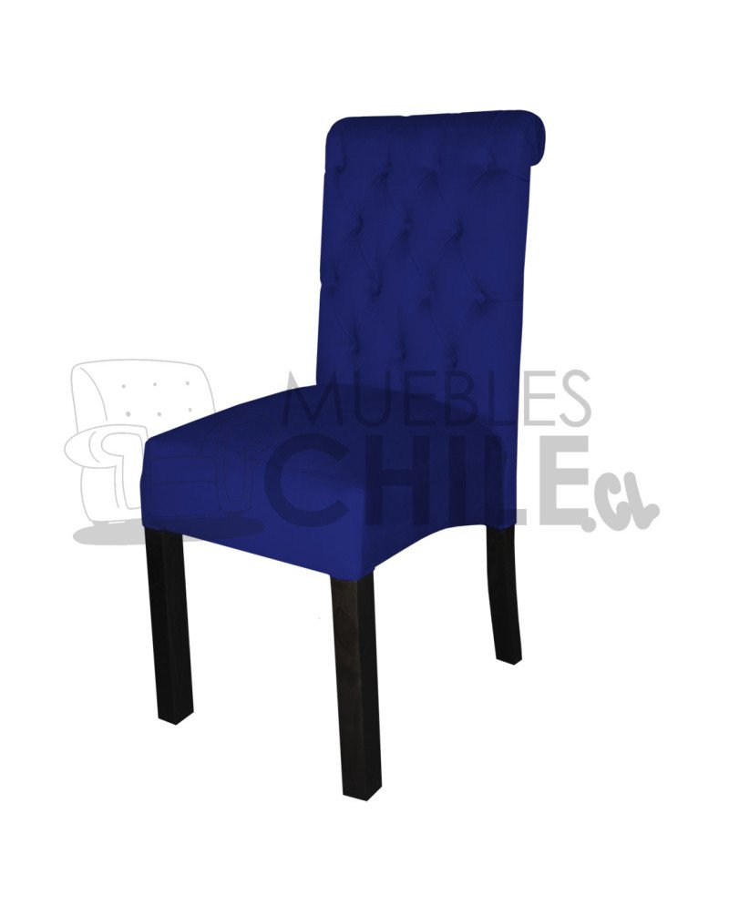 Silla Tapizada Capitoné Felpa | MueblesChile.cl