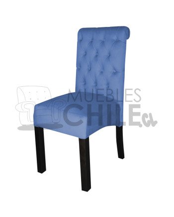 Silla Tapizada Capitoné Felpa | MueblesChile.cl