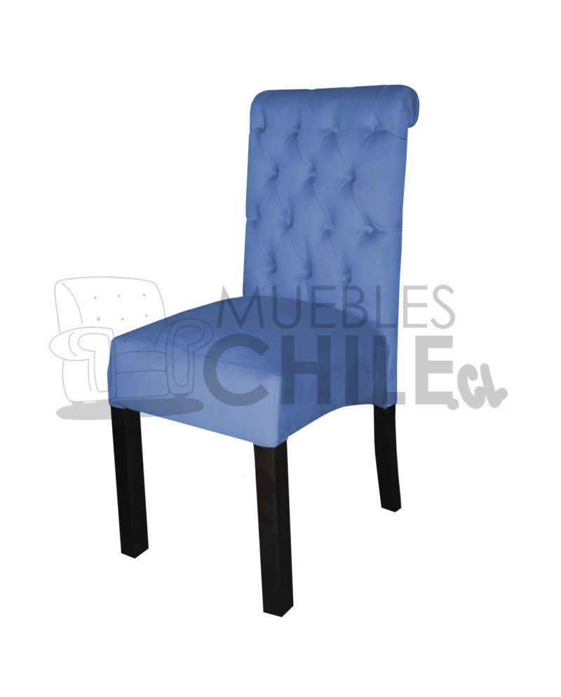 Silla Tapizada Capitoné Felpa | MueblesChile.cl