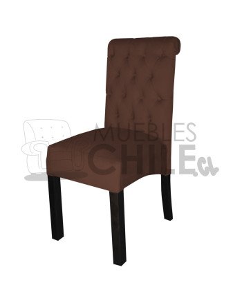 Silla Tapizada Capitoné Felpa | MueblesChile.cl