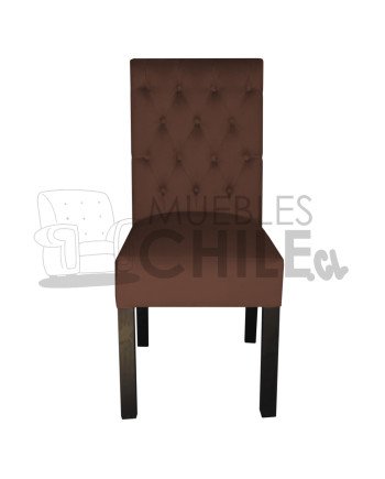 Silla Tapizada Capitoné Felpa | MueblesChile.cl