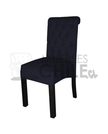 Silla Tapizada Capitoné Felpa | MueblesChile.cl