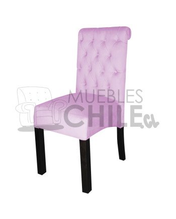 Silla Tapizada Capitoné Felpa | MueblesChile.cl