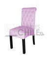 Silla Tapizada Capitoné Felpa | MueblesChile.cl