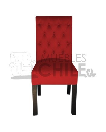 Silla Tapizada Capitoné Felpa | MueblesChile.cl