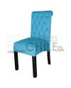 Silla Tapizada Capitoné Felpa | MueblesChile.cl