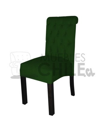 Silla Tapizada Capitoné Felpa | MueblesChile.cl