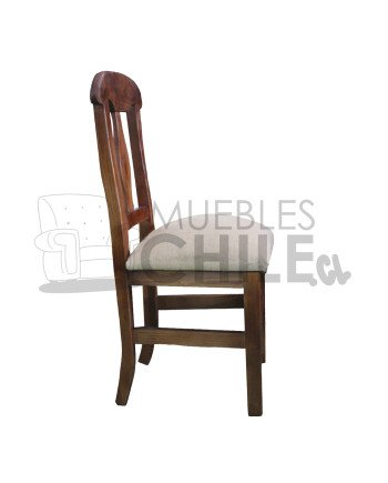 Silla Rústica Ópalo x4 Tapiz Lino, Felpa o Cuero | Pino Oregón