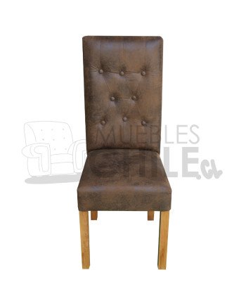 Silla Capitoné Cuero Bonded x8 | Elegancia y Resistencia
