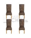 Silla Capitoné Cuero Bonded x4 | Elegancia y Resistencia