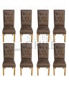 Silla Capitoné Cuero Bonded x8 | Elegancia y Resistencia