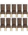 Silla Capitoné Cuero Bonded x10 | Elegancia y Resistencia