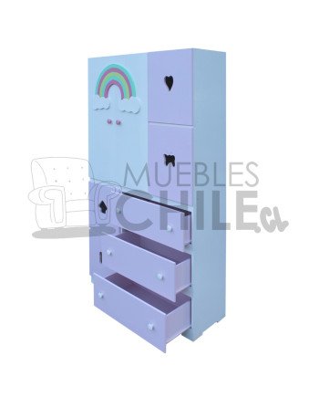 Ropero closet Infantil Pintada en MDF – Muebles Chile