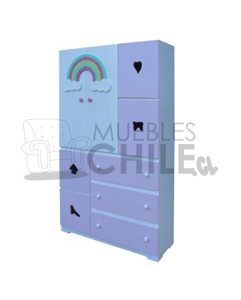 Ropero closet Infantil Pintada en MDF – Muebles Chile