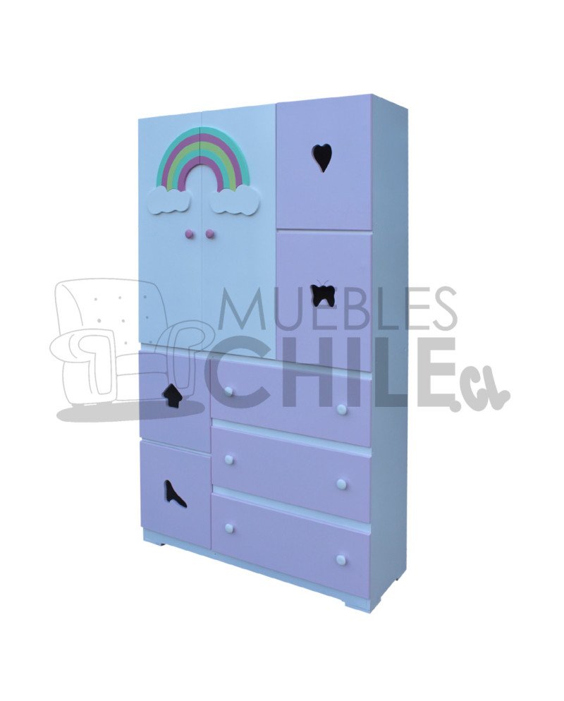 Ropero closet Infantil Pintada en MDF – Muebles Chile