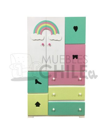 Ropero closet Infantil Pintada en MDF – Muebles Chile